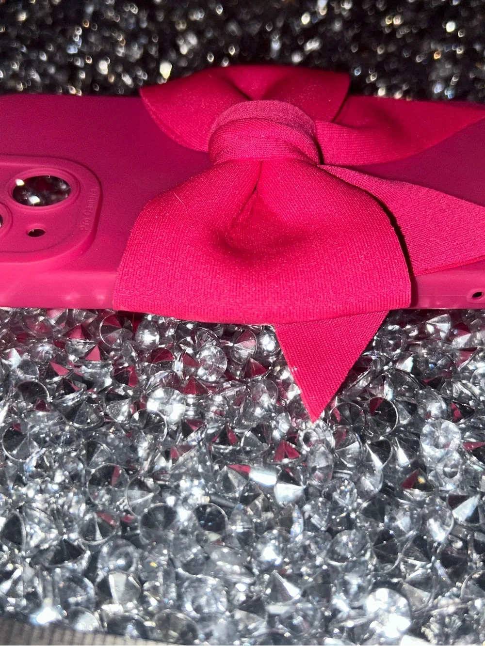 iPhone 15 Hot Pink Bow Phone Case - Unbranded